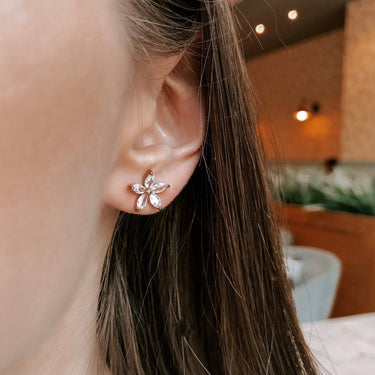 Austrian Crystals Flowers Earrings - Earrings For Women - Stud Earrings Earrings Brother & Sisters